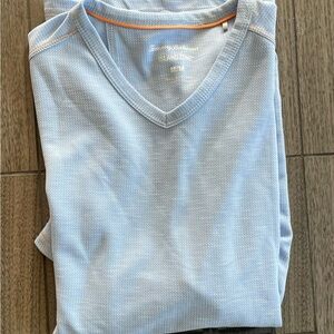 Tommy Bahama Sky Blue V-Neck Tee